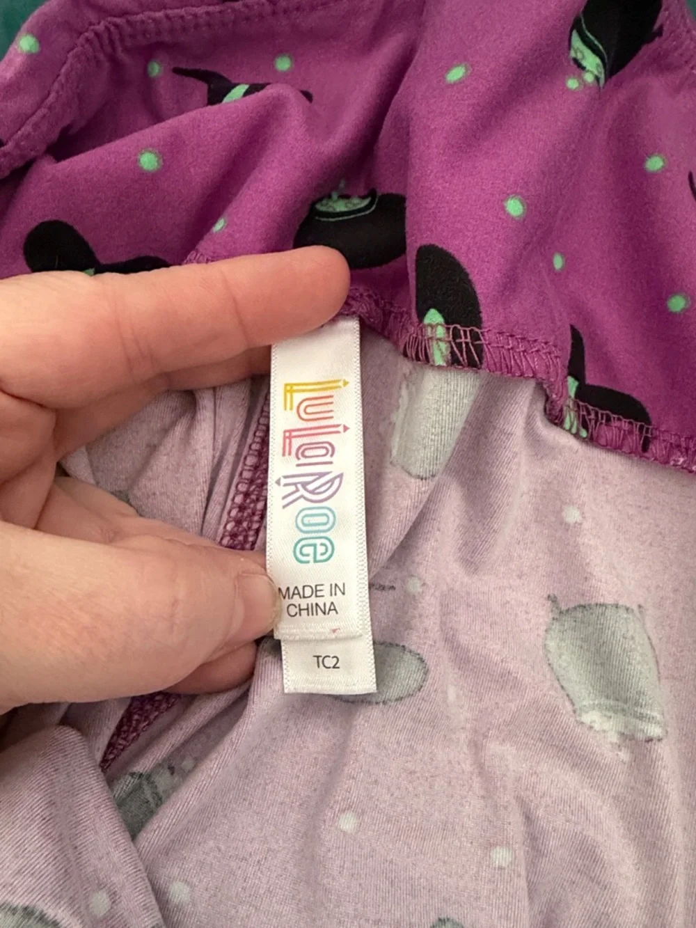 LuLaRoe Purplish Pink Hat & Cauldron Leggings - Picture 2 of 2